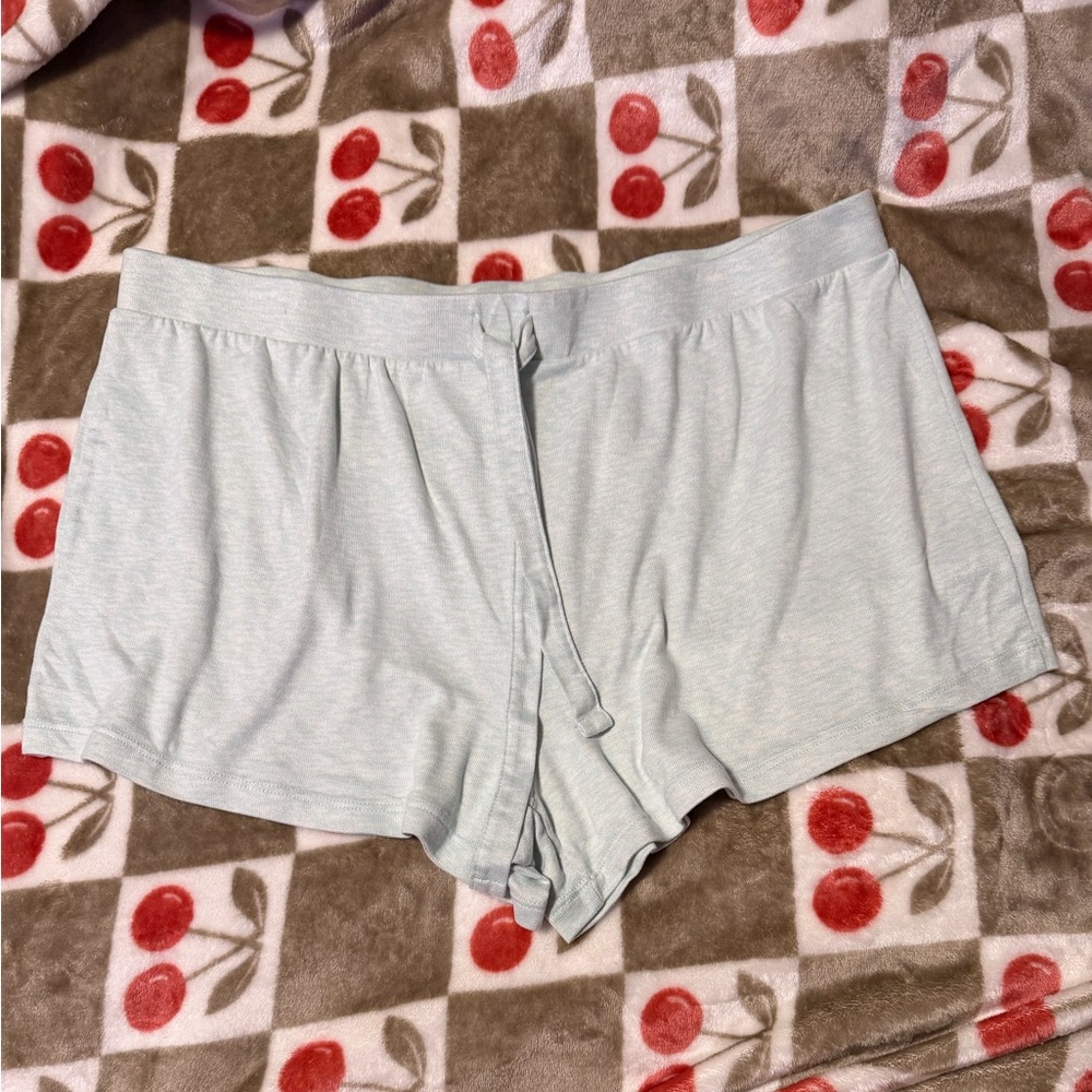 Women's Light Blue Pajama Shorts